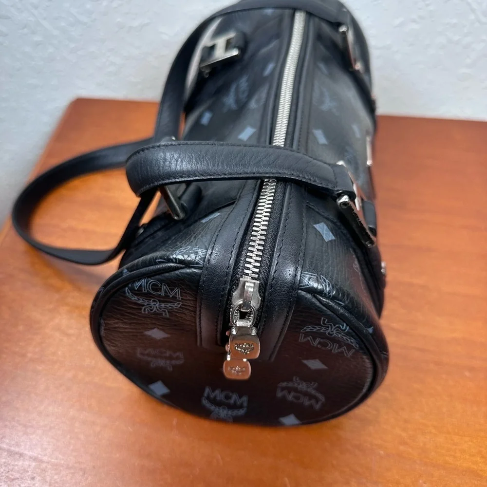MCM VISETOS BARREL SHOULDER BAG